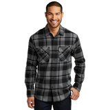 B1827M Mens Plaid Flannel Shirt