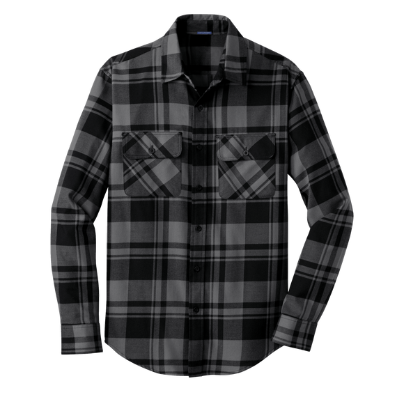 B1827M Mens Plaid Flannel Shirt