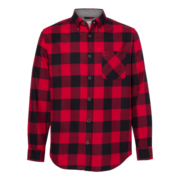 B2234M Mens Vintage Brushed Flannel Long Sleeve Shirt